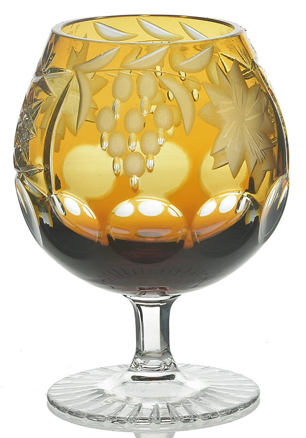 UNK8262 Amber Brandy Glass by Unknown Manufacturer-1