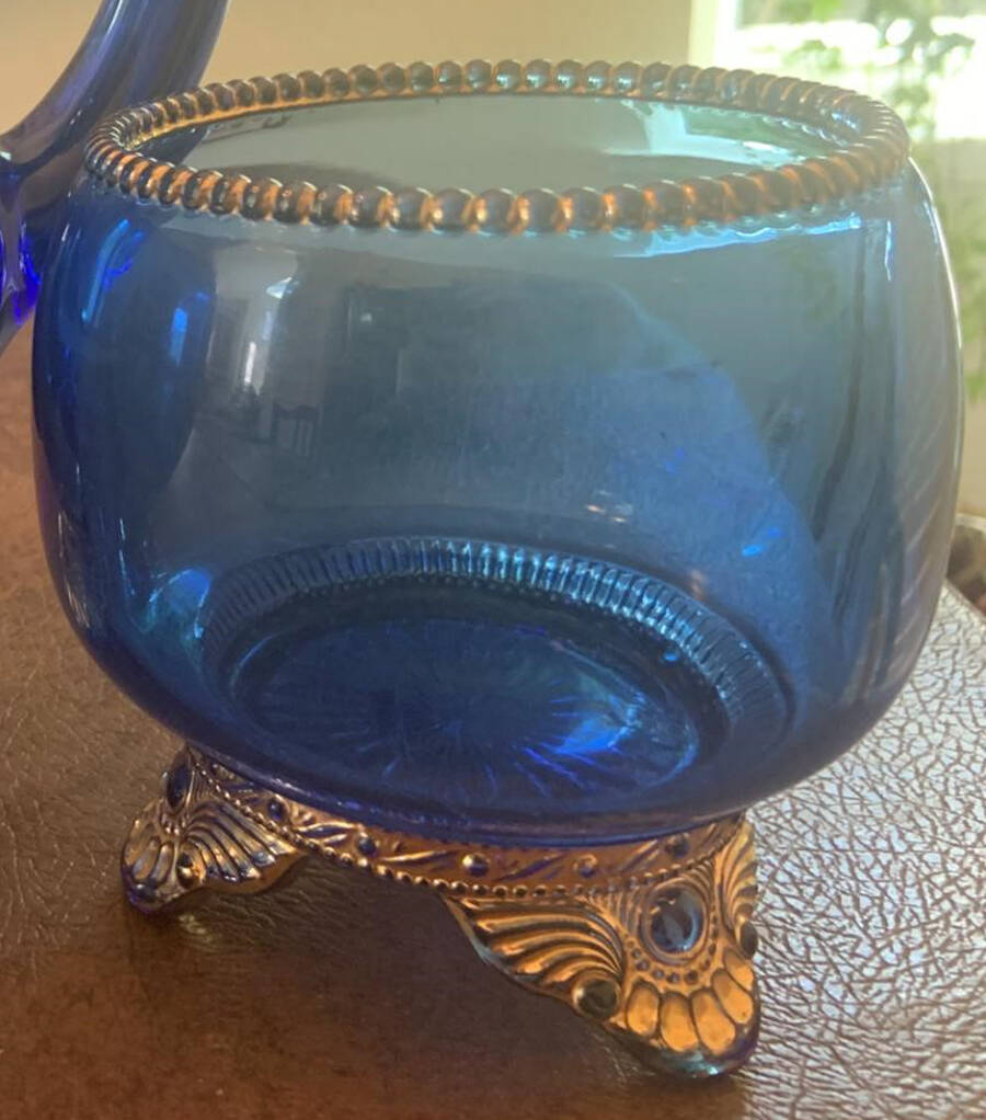 Colorado Blue Open Spooner by US Glass-1
