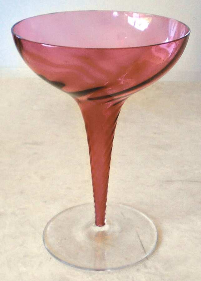 UNK4753 Cranberry Champagne/Tall Sherbet by Unknown Manufacturer-1