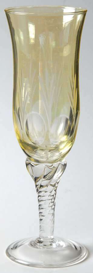 UNK9007 Yellow Fluted Champagne by Unknown Manufacturer-1