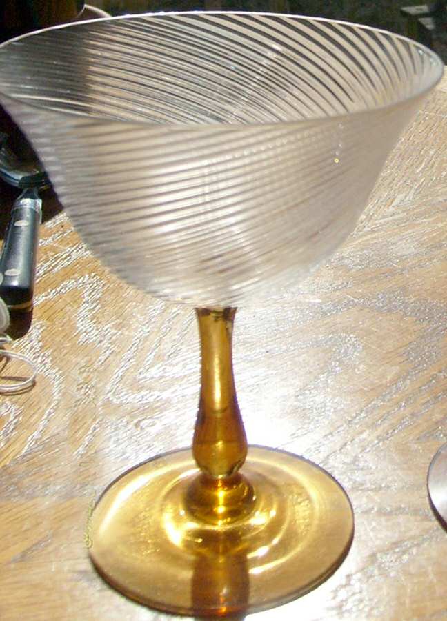 UNK2752 Amber Champagne/Tall Sherbet by Unknown Manufacturer-1