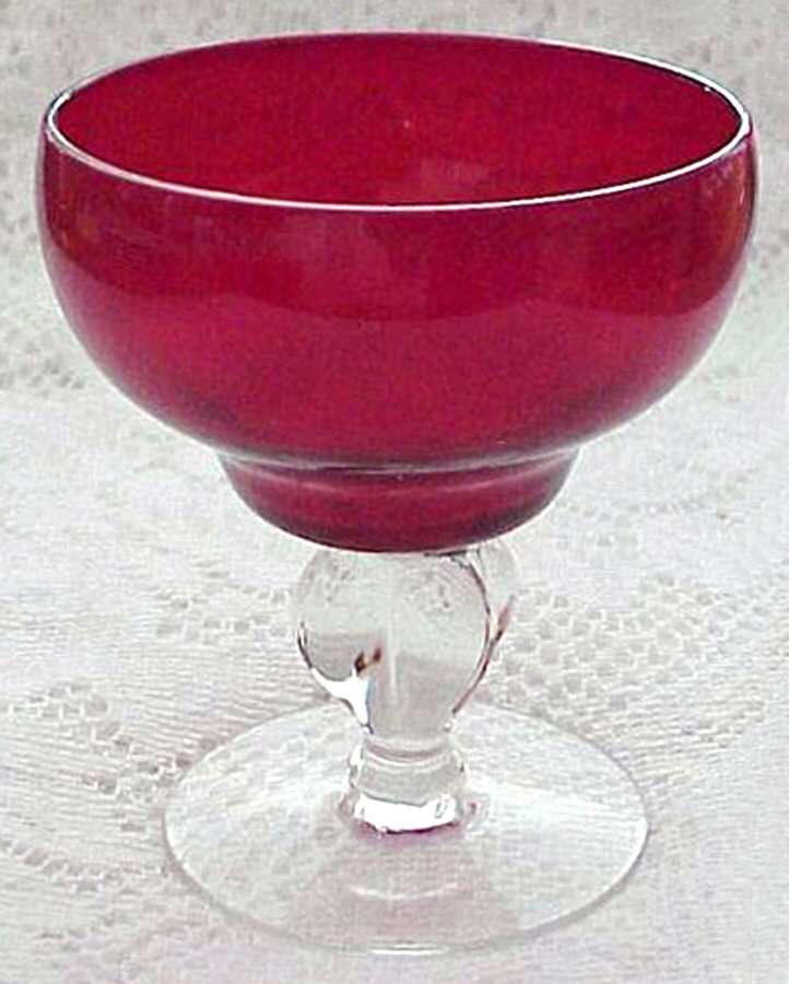 UNK8373 Ruby Champagne/Tall Sherbet by Unknown Manufacturer-1