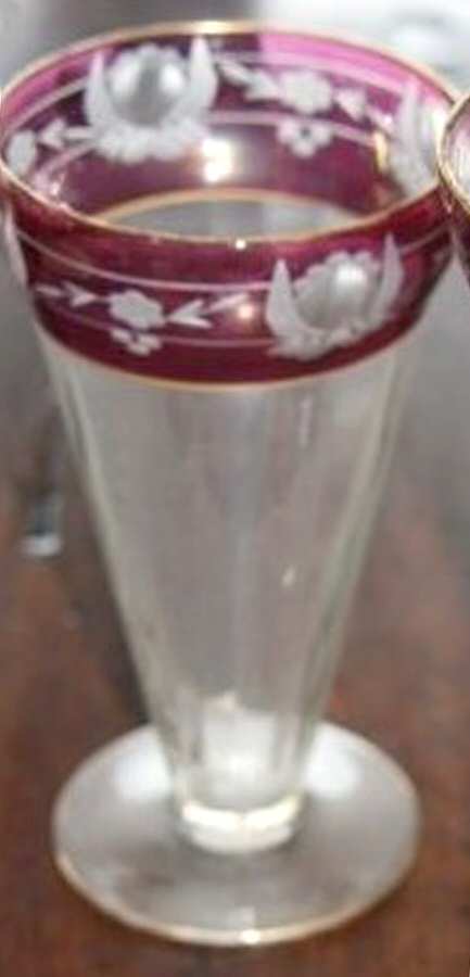 UNK7848 Ruby Flash Footed Tumbler by Unknown Manufacturer-1