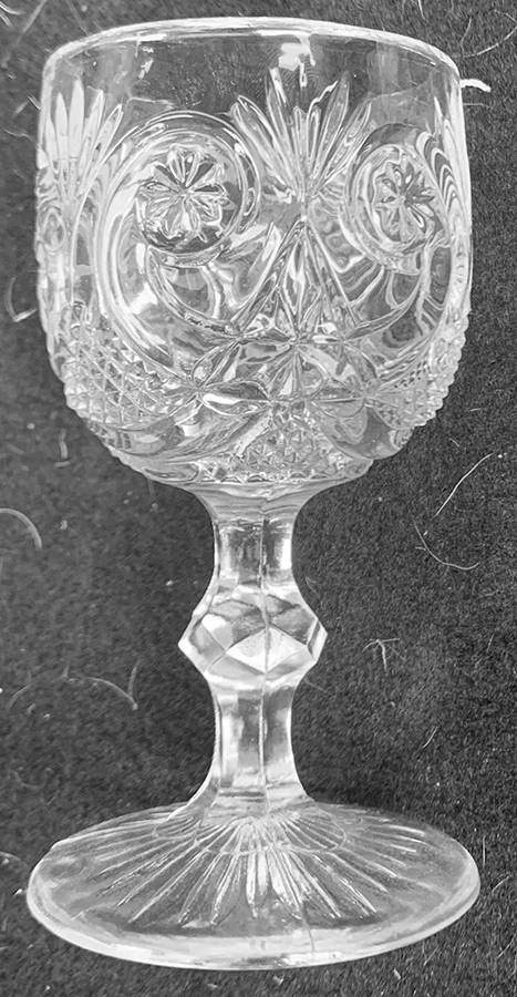 Starred Scroll Water Goblet by Crystal Glass -1