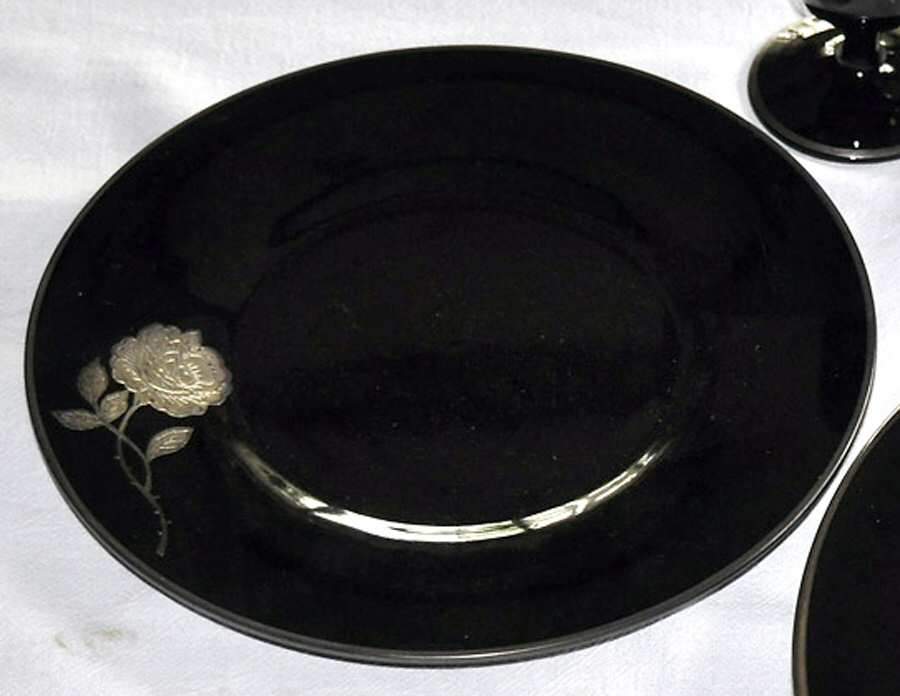 Octavia Rose Black Salad Plate by Westmoreland-1