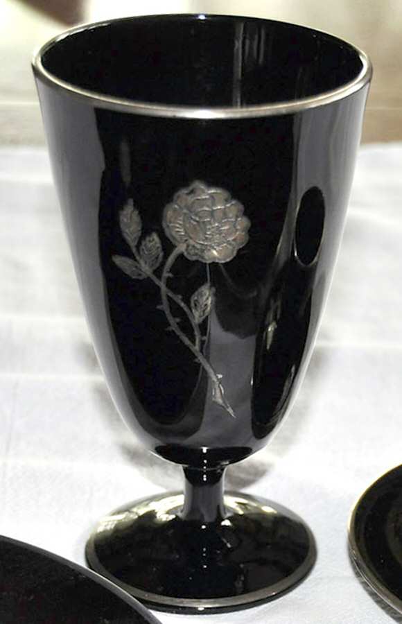 Octavia Rose Black Water Goblet by Westmoreland-1
