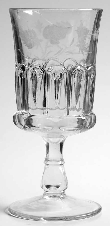 Nail Etched Water Goblet by US Glass-1
