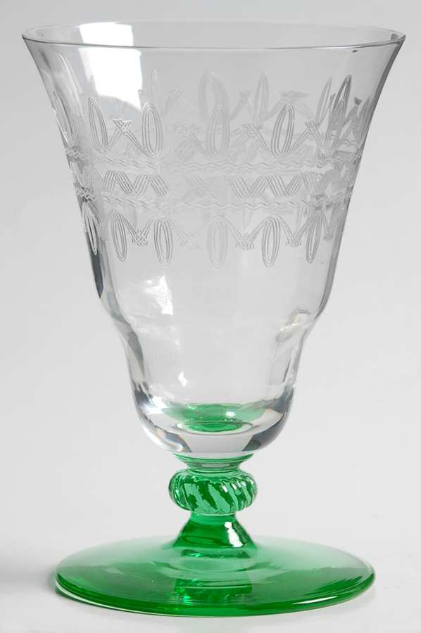 UNK9100 Green 8 Oz Footed Tumbler by Unknown Manufacturer-1