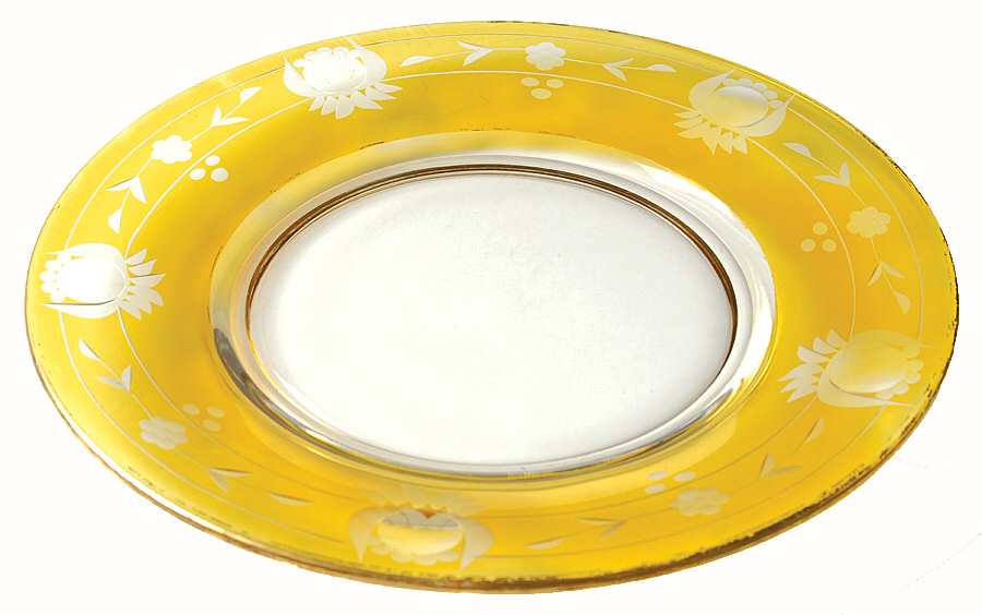 UNK7848 Yellow Flash Luncheon Plate by Unknown Manufacturer-1