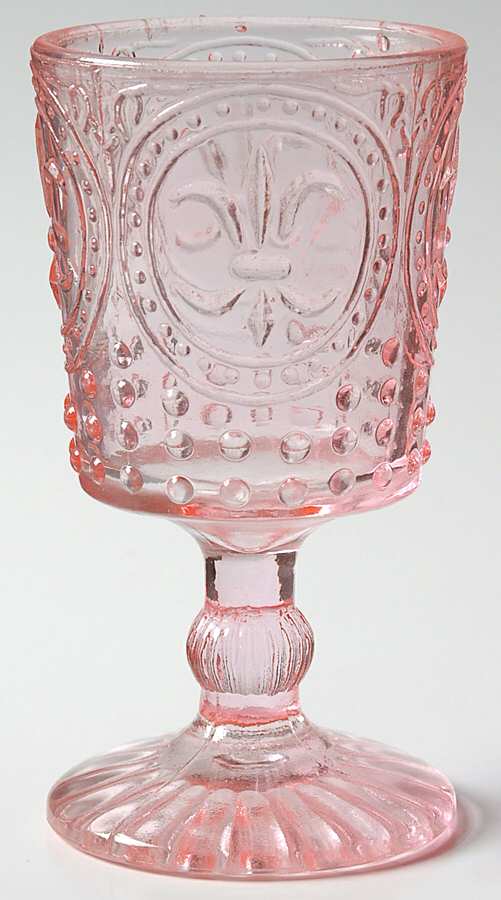 UNK9140 Pink Water Goblet by Unknown Manufacturer-1