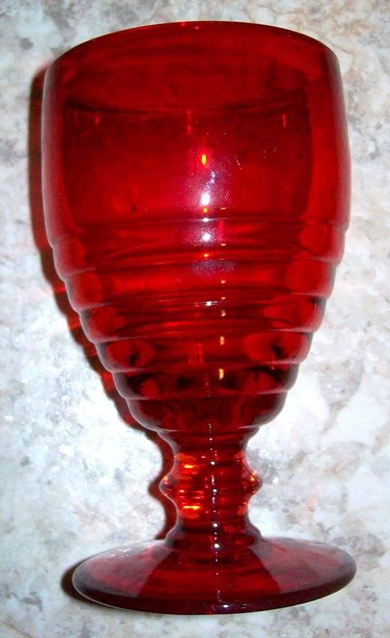 UNK9177 Ruby Water Goblet by Unknown Manufacturer-1