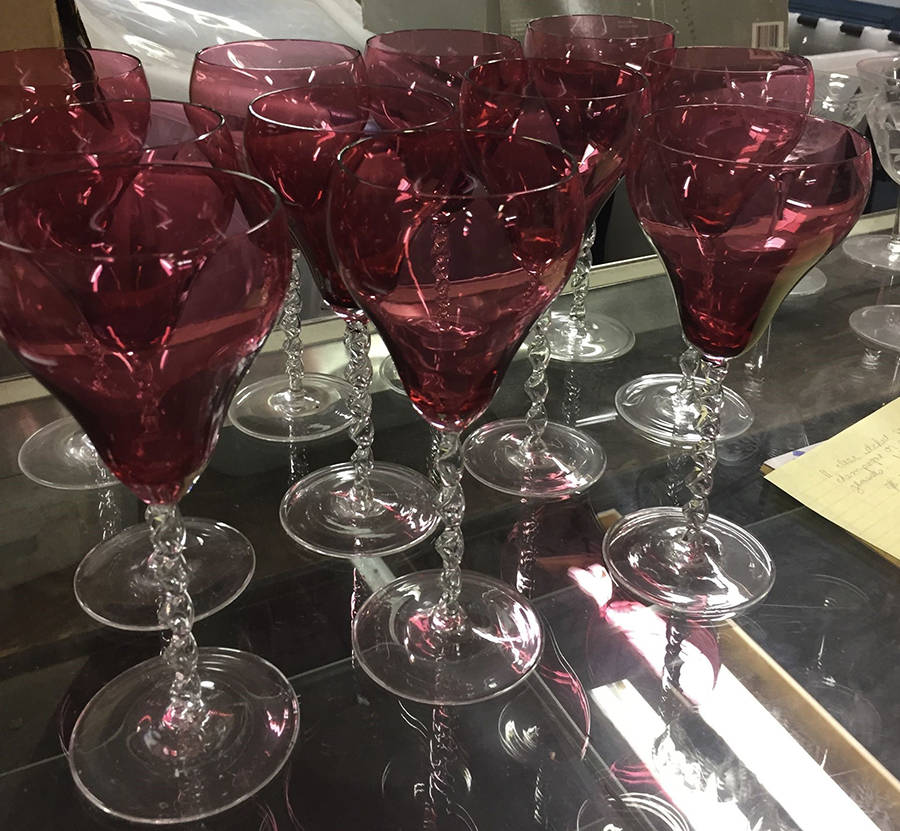 UNK9195 Ruby Water Goblet by Unknown Manufacturer-1