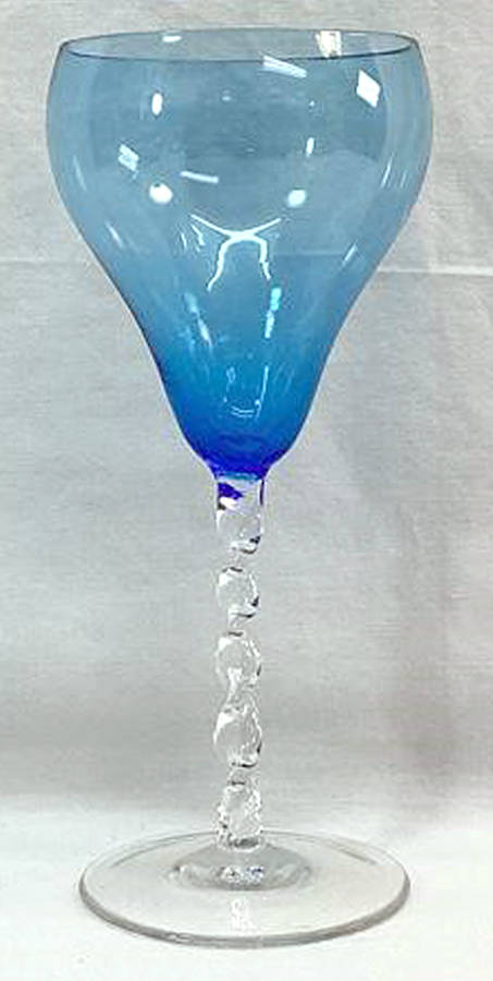 UNK9195 Blue Water Goblet by Unknown Manufacturer-1