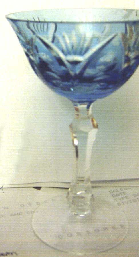 UNK9203 Blue Champagne/Tall Sherbet by Unknown Manufacturer-1