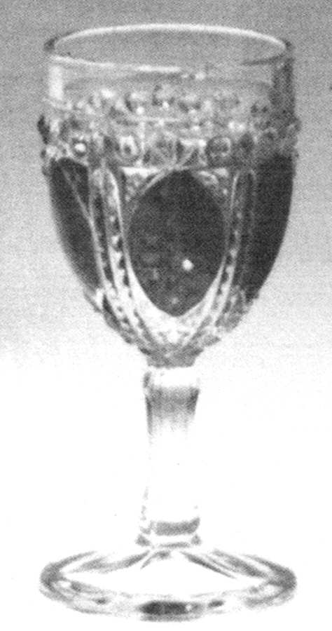 Pentagon Ruby Flash Wine Glass by Windsor Glass Co-1
