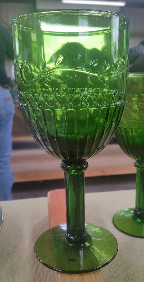 BYL1 Green Water Goblet by Brylane-1
