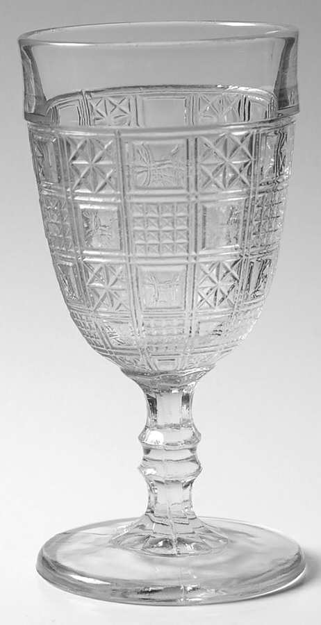 Crazy Patch Water Goblet by US Glass-1