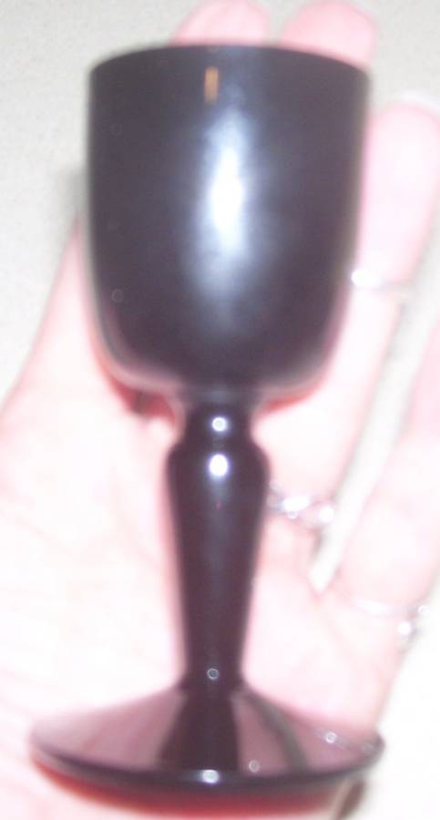UNK9268 Black Cordial Glass by Unknown Manufacturer-1