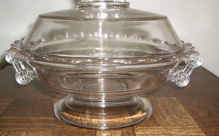 Crossed Discs Low Compote & Lid by Unknown Manufacturer-1
