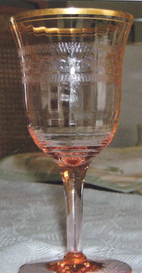 UNK586 Pink Water Goblet by Unknown Manufacturer-1