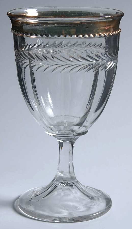 Feather Band Water Goblet by Unknown Manufacturer-1
