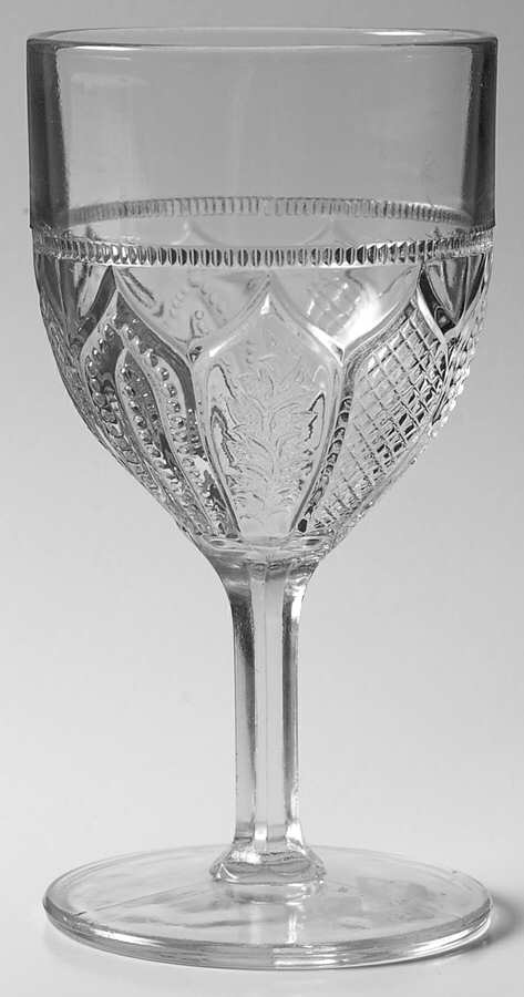 Banded Variance Panels Water Goblet by Unknown Manufacturer-1
