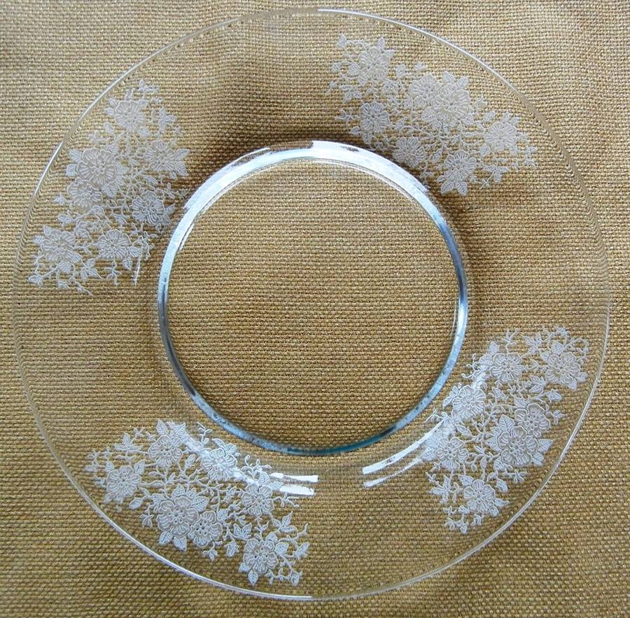 UNK2629 Clear Luncheon Plate by Unknown Manufacturer-1