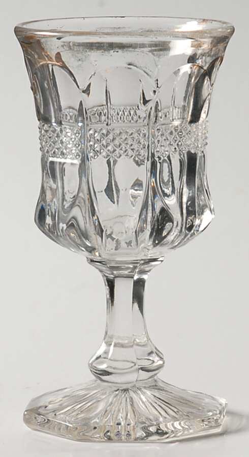 Banded Portland Gold Wine Glass by US Glass-1