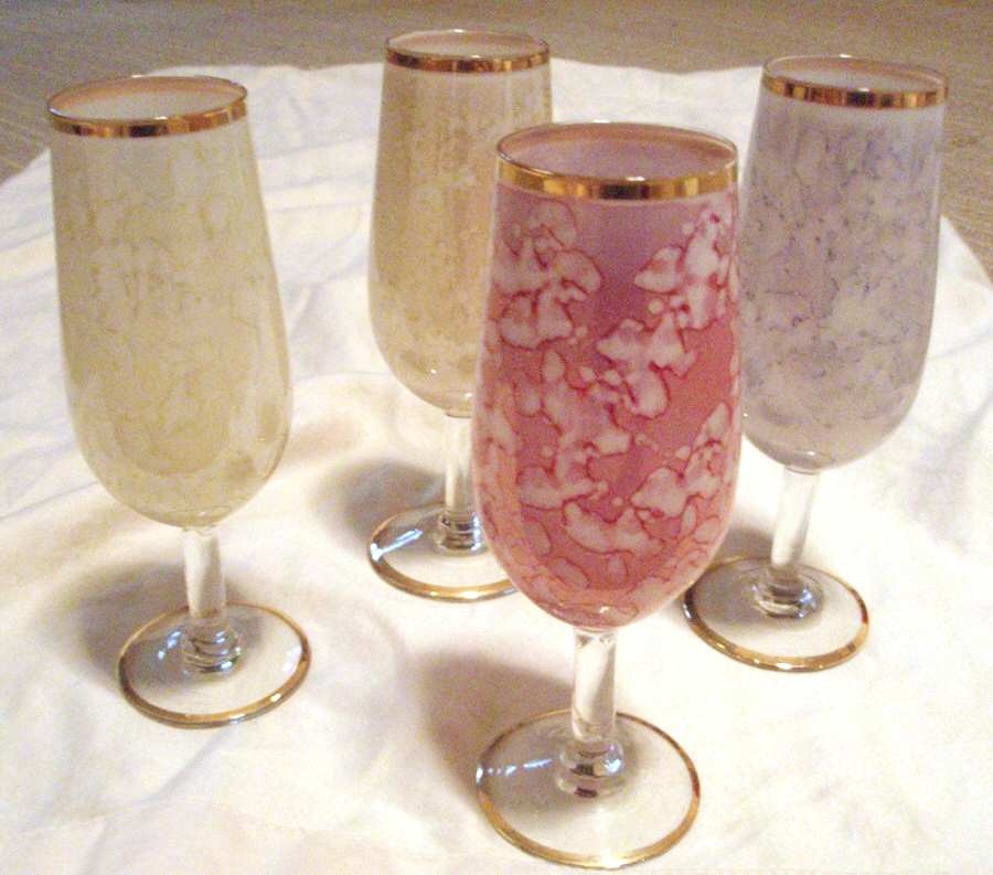 UNK9387 Amber Fluted Champagne by Unknown Manufacturer-1