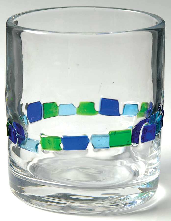 Harlequin II (Blue & Green) Double Old Fashioned by Global Amici-1