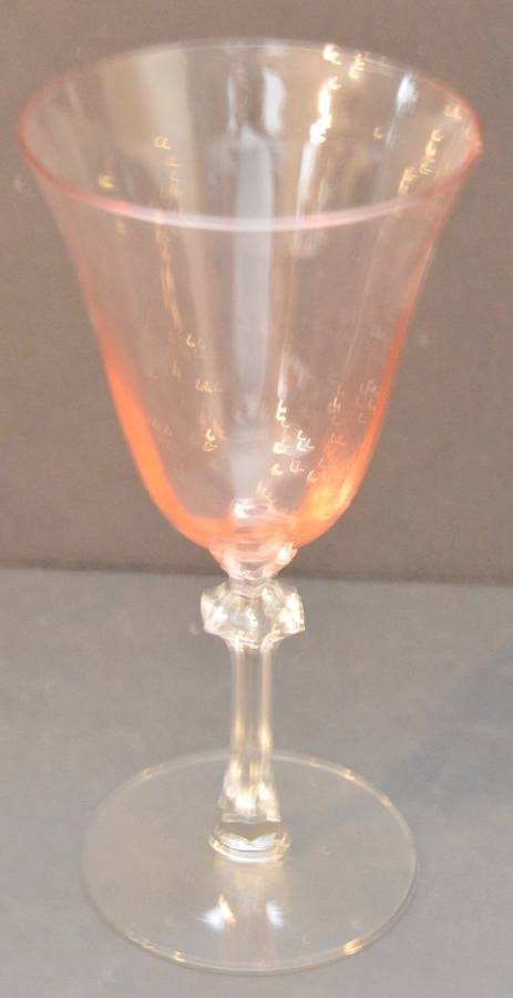 UNK4440 (Pink) Water Goblet by Unknown Manufacturer-1