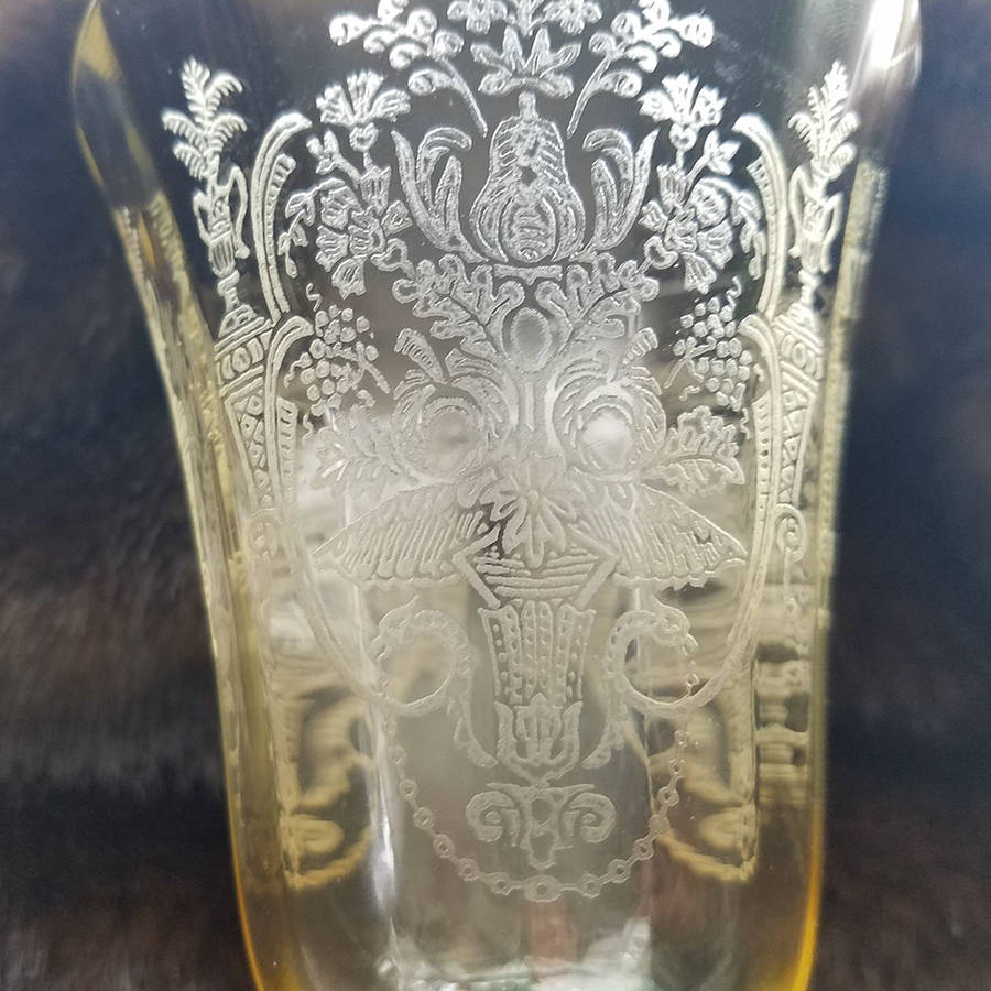 UNK3945 Yellow Water Goblet by Unknown Manufacturer-1