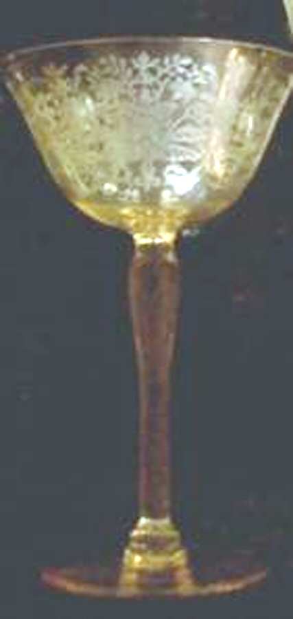 UNK3945 Yellow Champagne/Tall Sherbet by Unknown Manufacturer-1