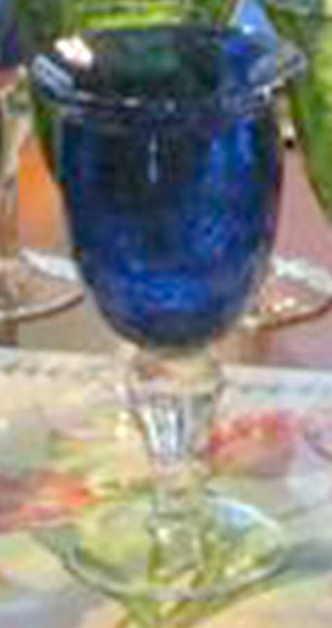 UNK10080 Blue Water Goblet by Unknown Manufacturer-1