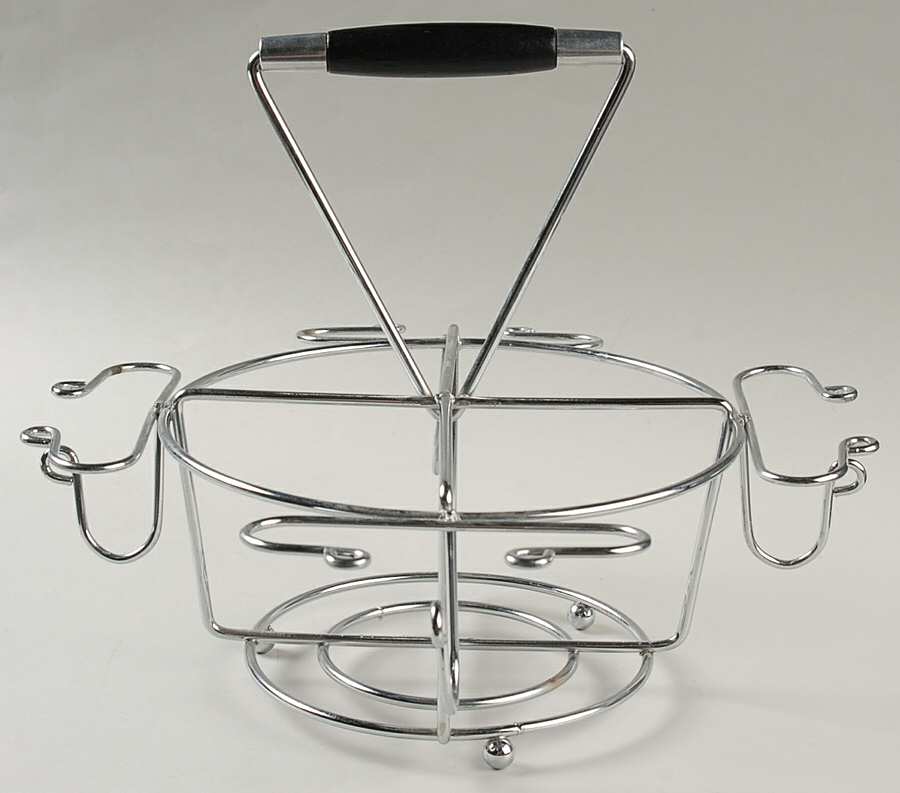 Silver Madeira Metal Holder for (9 Piece) Tumbler & Coaster Set by Royal Luster-1