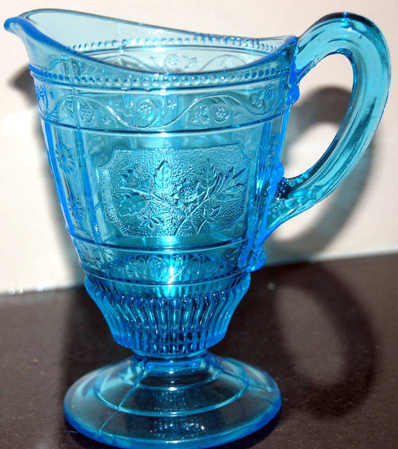 Willow Oak Blue Pitcher by US Glass-1
