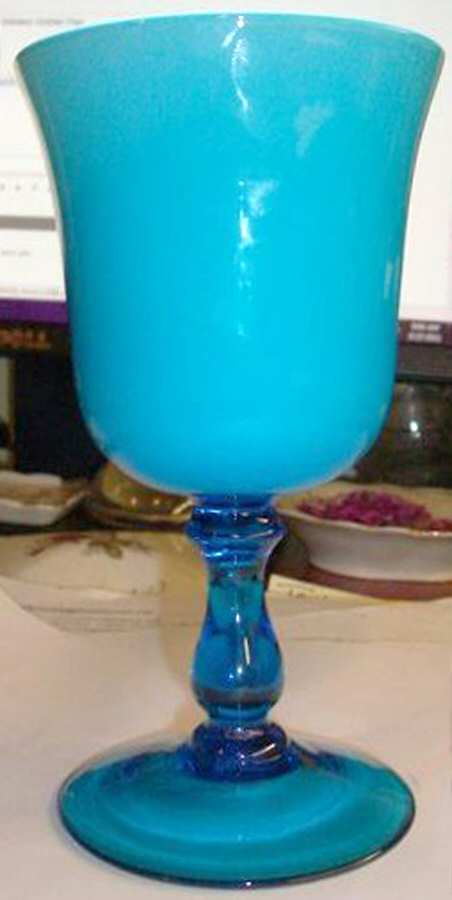 UNK2297 Blue Water Goblet by Unknown Manufacturer-1