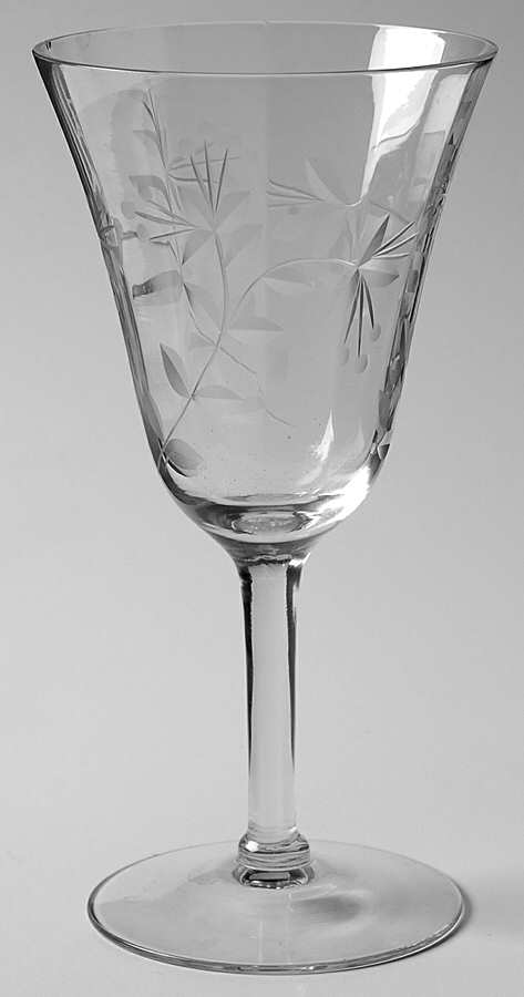 UNK7608 Clear Water Goblet by Unknown Manufacturer-1