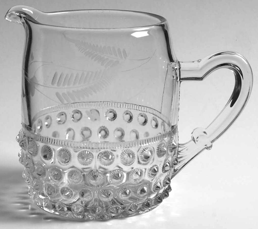 Printed Hobnail Cut 1 Creamer by Unknown Manufacturer-1