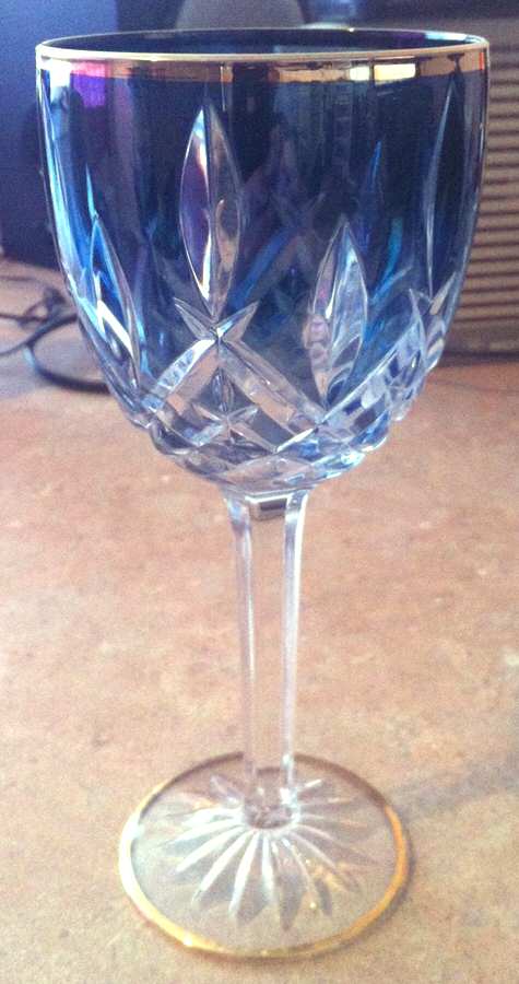 UNK11244 Cobalt Blue Water Goblet by Unknown Manufacturer-1