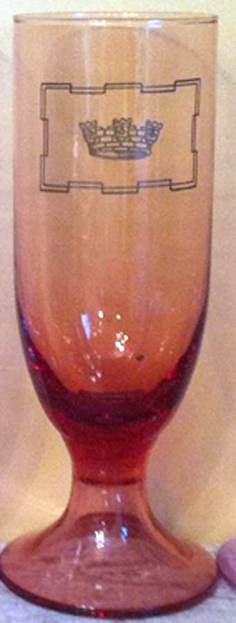 UNK11388 Amber Water Goblet by Unknown Manufacturer-1