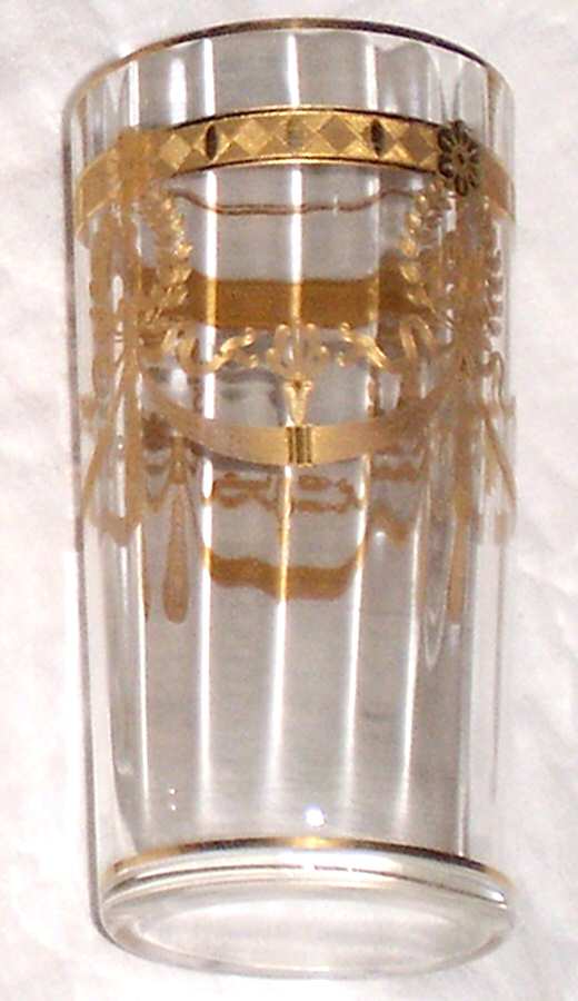 UNK389 (Gold Encrusted) Flat Tumbler by Unknown Manufacturer-1