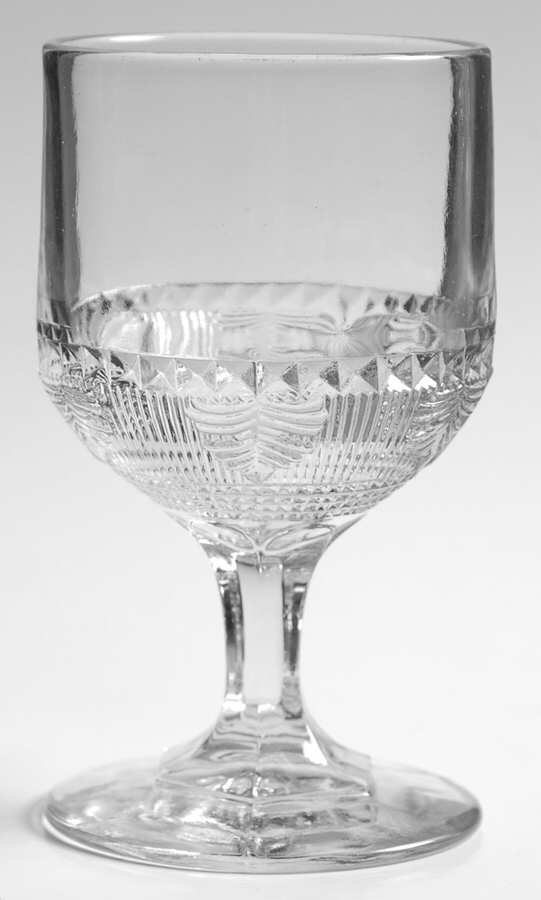 Palm and Scroll Clear Water Goblet by Unknown Manufacturer-1