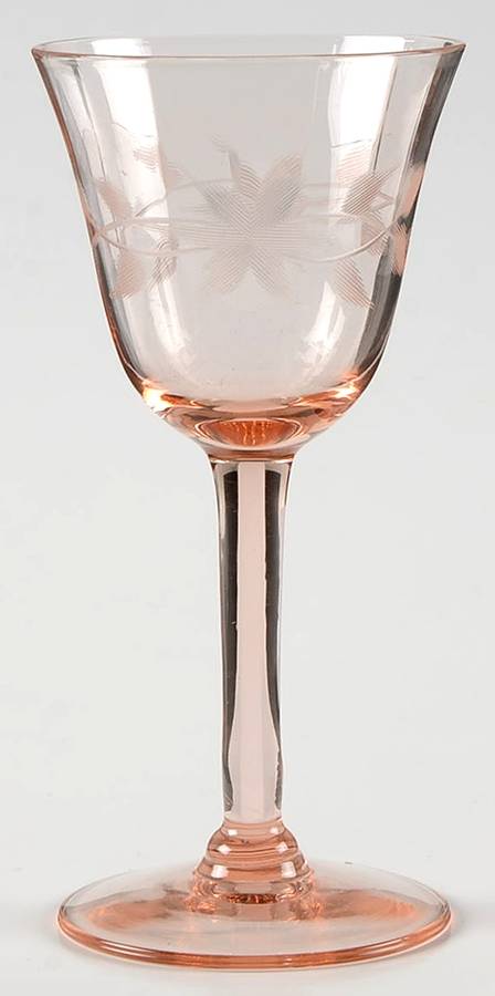 UNK2160 Pink Cordial Glass by Unknown Manufacturer-1