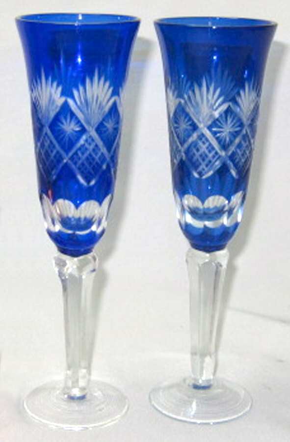 TSZ6 Blue Fluted Champagne by Three Star Im-Ex Inc-1