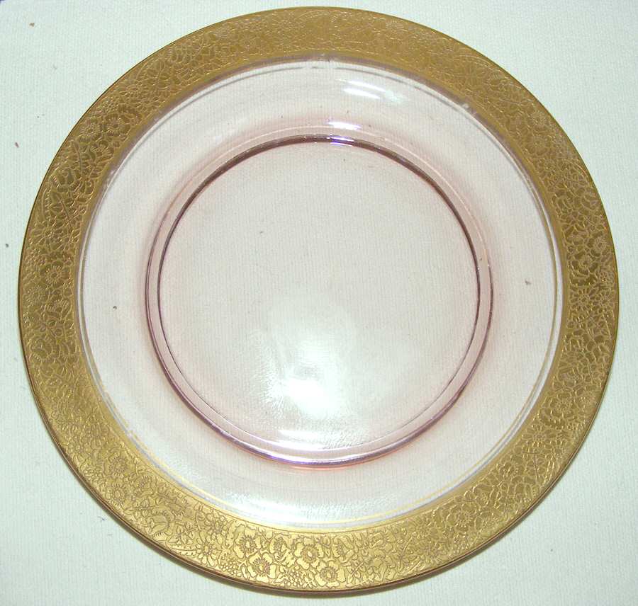 UNK1816 Pink Luncheon Plate by Unknown Manufacturer-1