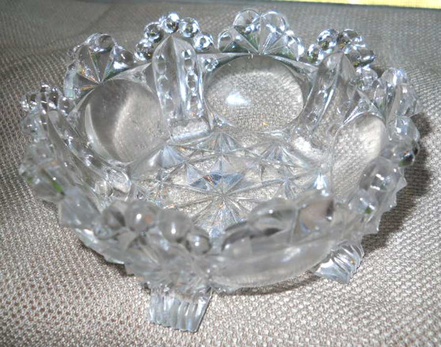 Pentagon Clear Small Fruit Dessert Bowl by Windsor Glass Co-1