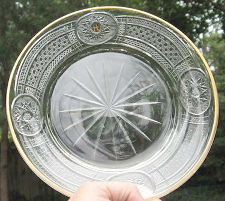 UNK3411 Gold Salad Plate by Unknown Manufacturer-1