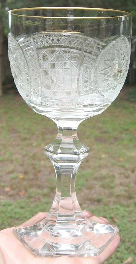 UNK3411 Gold Water Goblet by Unknown Manufacturer-1