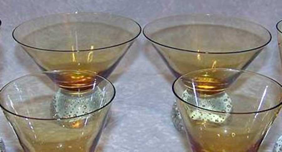 UNK11251 Amber Champagne/Tall Sherbet by Unknown Manufacturer-1